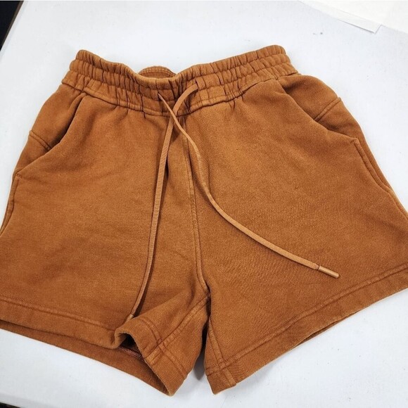Lululemon Loungeful High Rise Shorts 4” Sweatshorts Butternut Brown Size 2 - Picture 3 of 7
